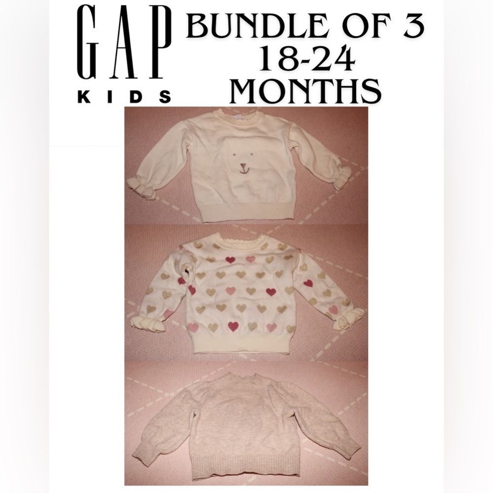 GAP Kids Toddler Girl Ruffle Sweater Bundle 18-24 months